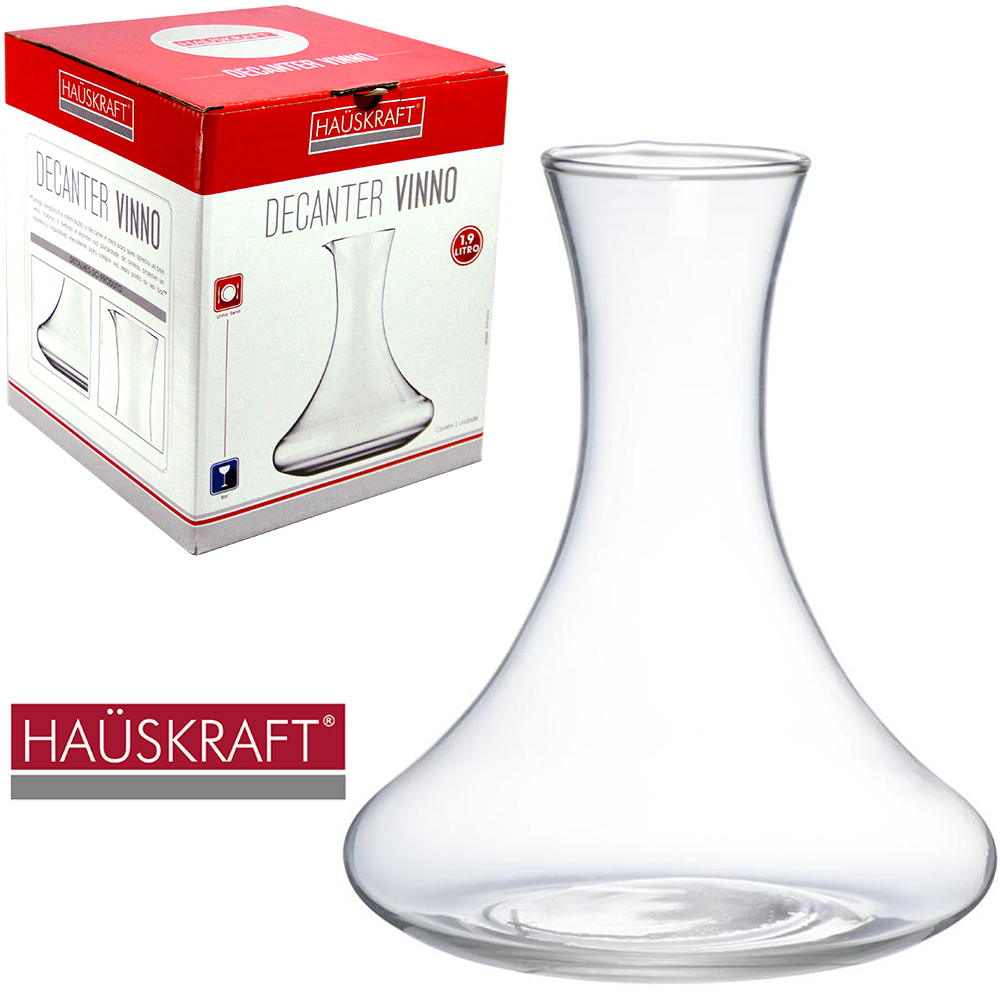 DECANTER DE VIDRO COM BICO VINNO HAUSKRAFT 1,9L 21X18CM DE Ø