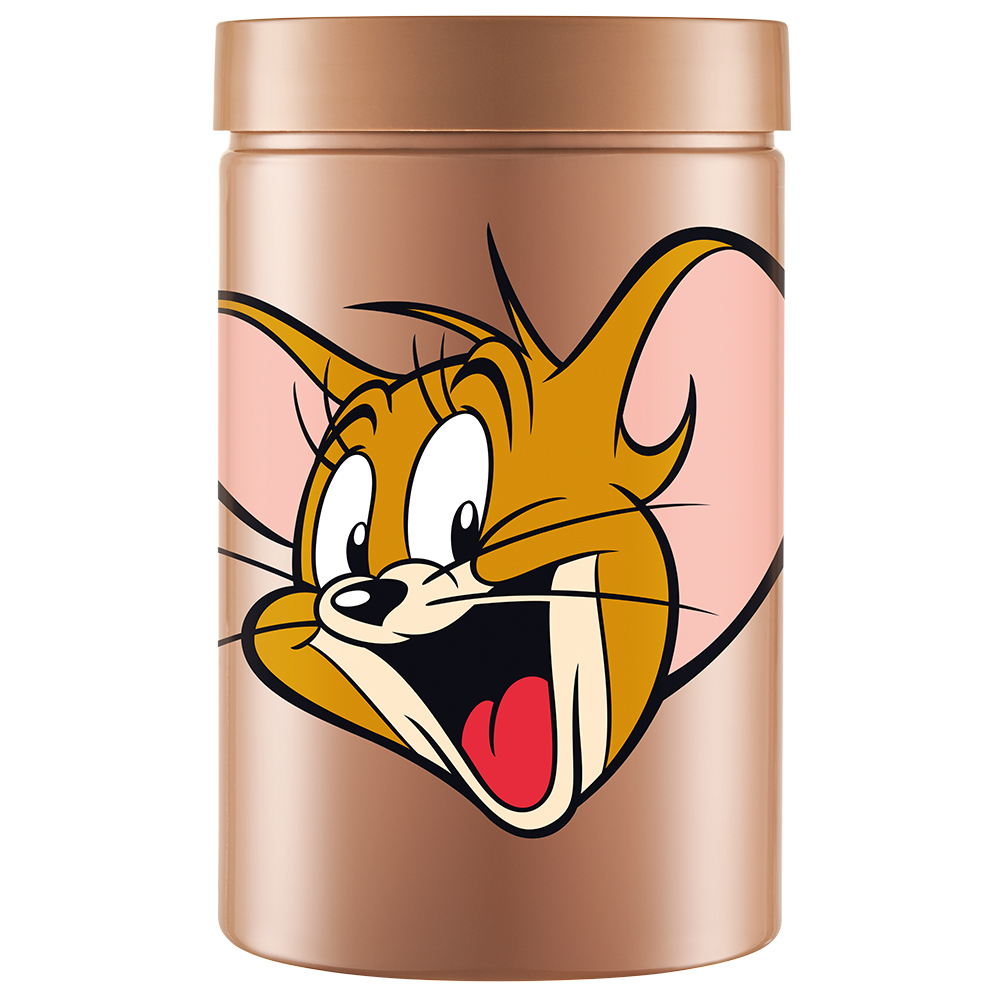 ORGANIZADOR DE PLASTICO REDONDO MARROM JERRY WARNER COM TAMPA DE ROSCA 1500ML