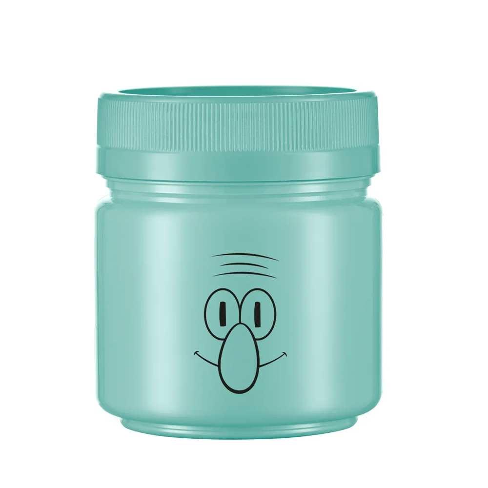 POTE DE PLASTICO REDONDO VERDE CLARO LULA MOLUSCO EMPILHAVEL COM TAMPA DE ROSCA 150ML