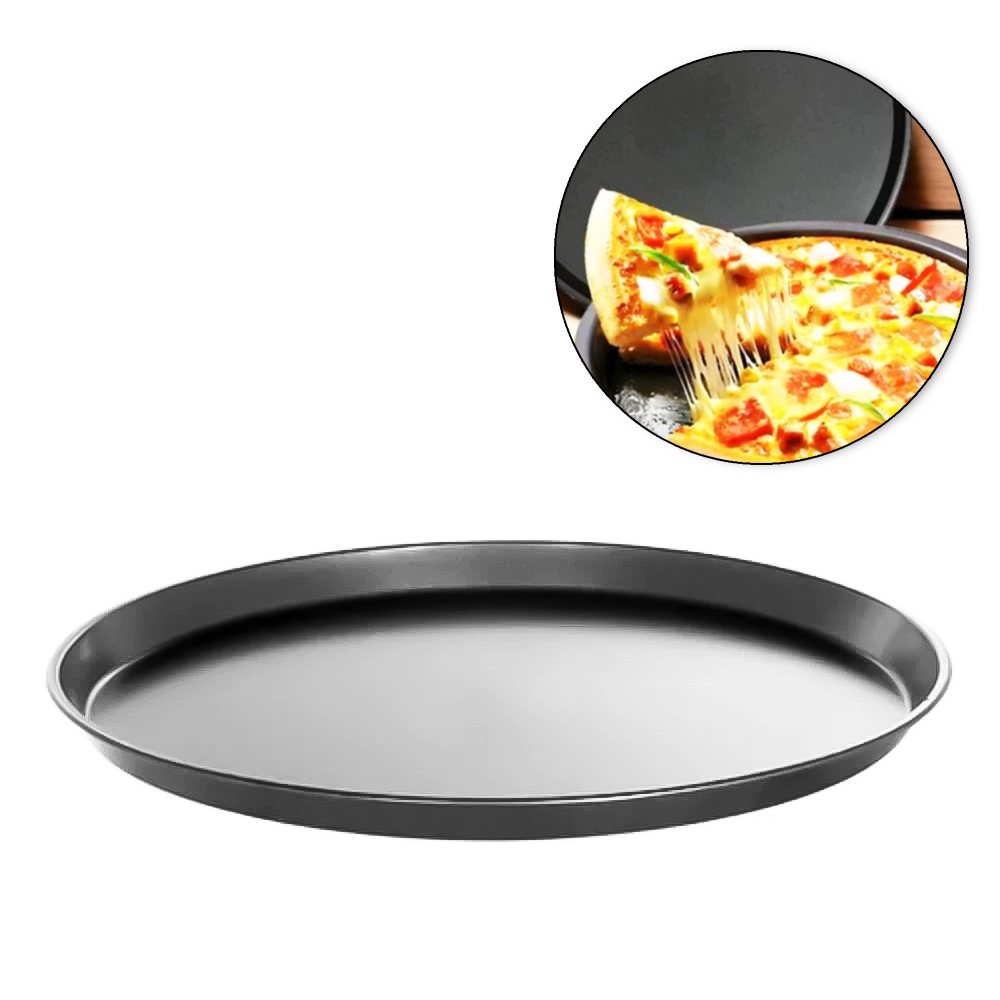 FORMA ASSADEIRA DE ACO CARBONO ANTIADERENTE PARA PIZZA 35CM DE Ø