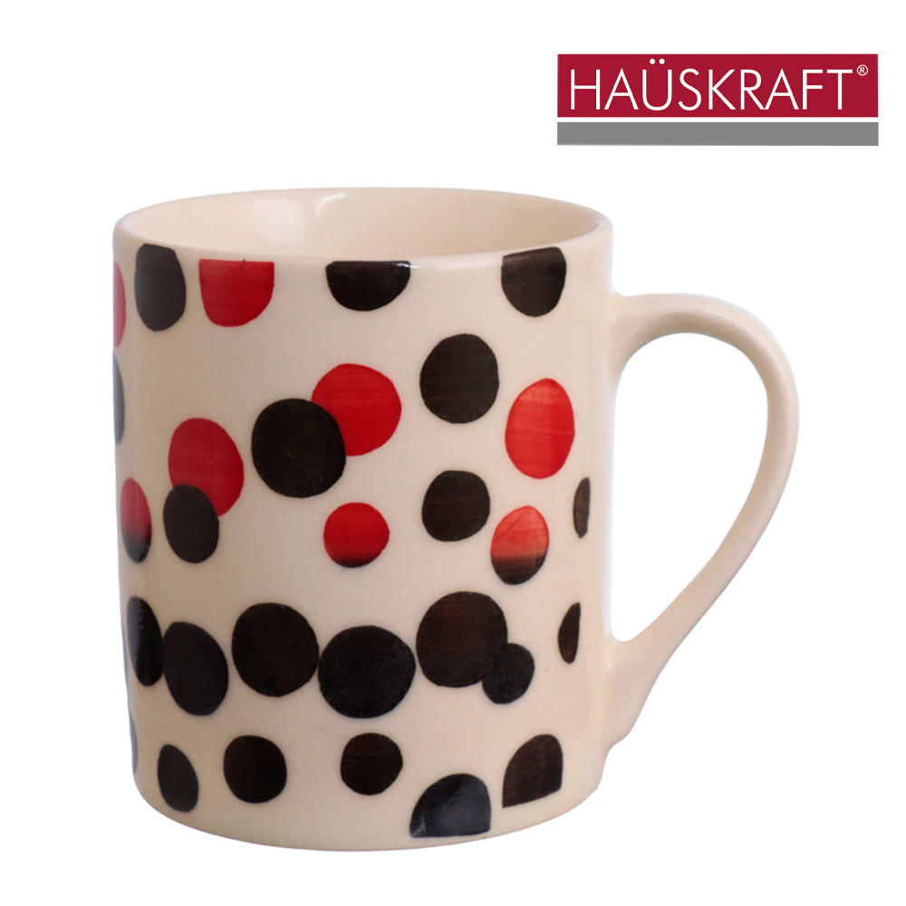 CANECA DE PORCELANA BOLINHAS HAUSKRAFT 300ML