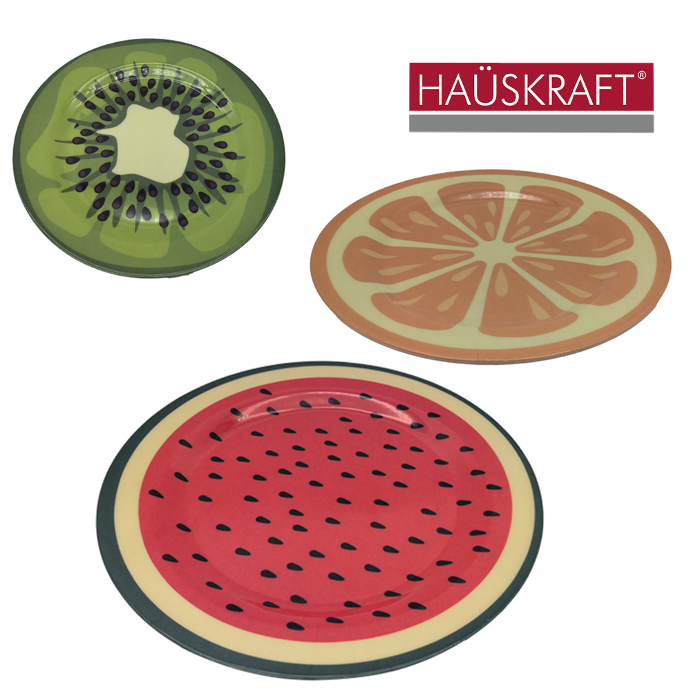 PRATO DE MELAMINA PARA SOBREMESA FRUTA HAUSKRAFT 20CM DE Ø