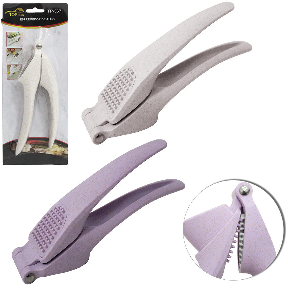 ESPREMEDOR DE ALHO DE PLASTICO / INOX TOP CASA 18CM