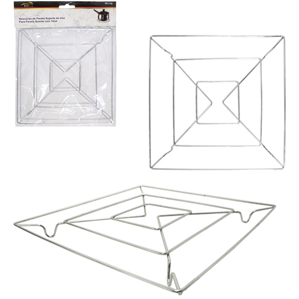 DESCANSO DE PANELA ARAMADO QUADRADO TOP CASA 14CM