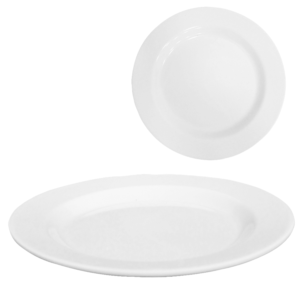 PRATO DE MELAMINA PARA SOBREMESA BRANCO 20CM DE Ø