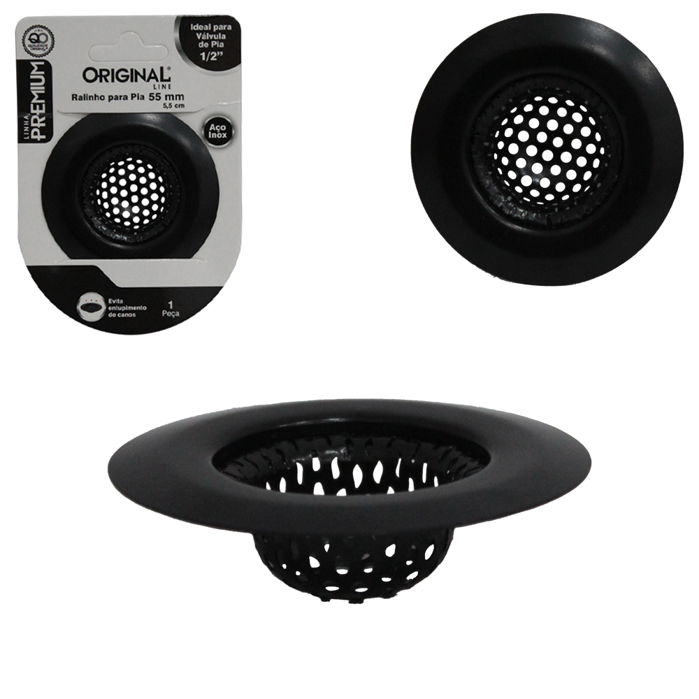 RALO DE INOX PARA PIA PEQUENO BLACK PREMIUM 5,5CM DE Ø ½'' 