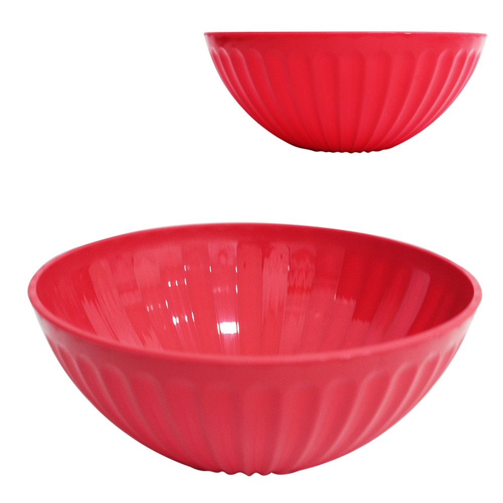 TIGELA CUMBUCA DE PLASTICO REDONDA VERMELHA 1L 18CM DE Ø