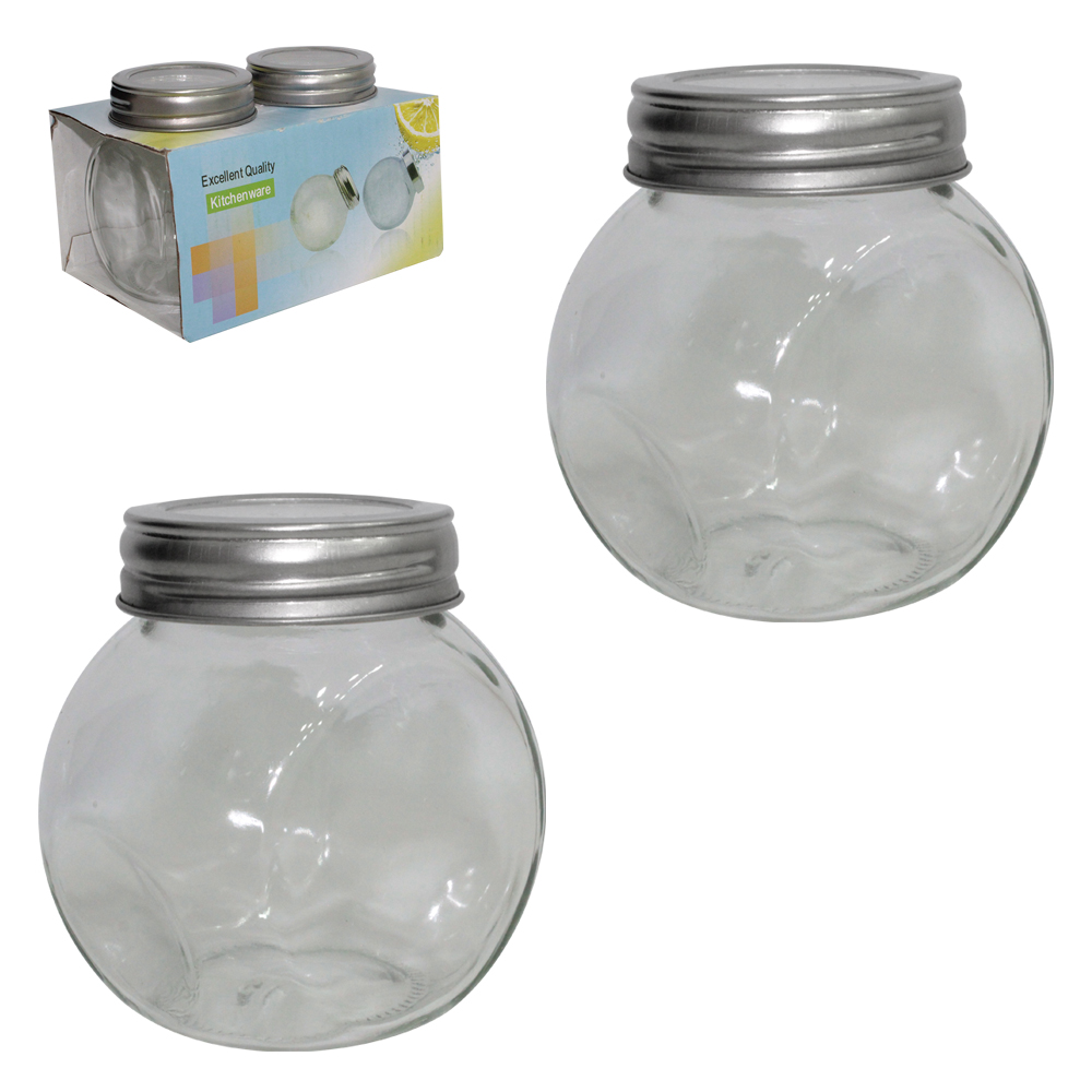 PORTA CONDIMENTO DE VIDRO COM TAMPA DE METAL COM 2 PECAS 180ML