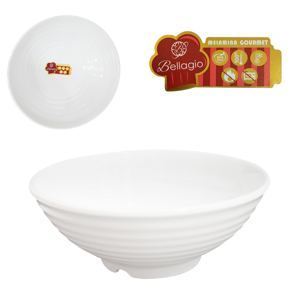 TIGELA DE MELAMINA REDONDA M GOURMET BRANCA 810ML 7,1X18,7CM DE Ø