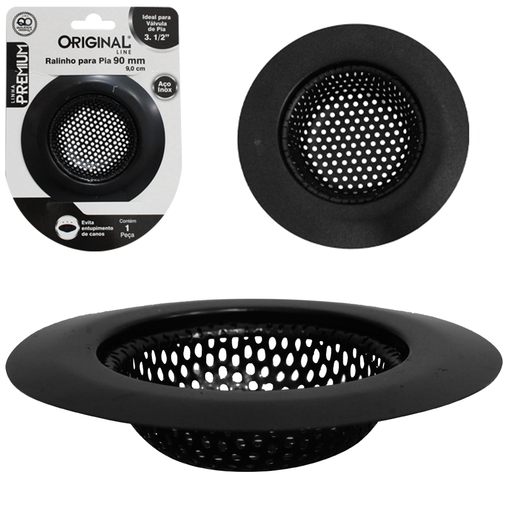 RALO DE INOX PARA PIA GRANDE PREMIUM BLACK 9CM DE Ø