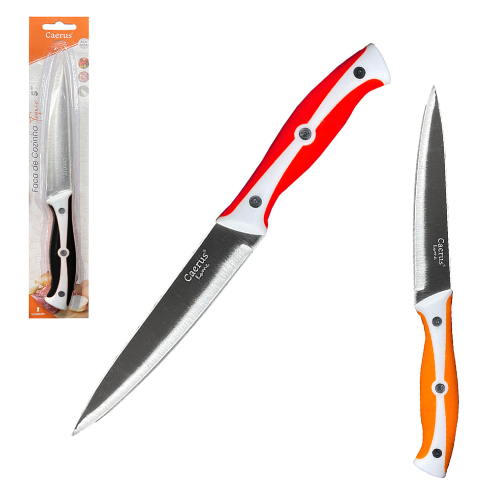 FACA DE LEGUMES 5'' DE INOX CABO EMBORRACHADO TOQUIO