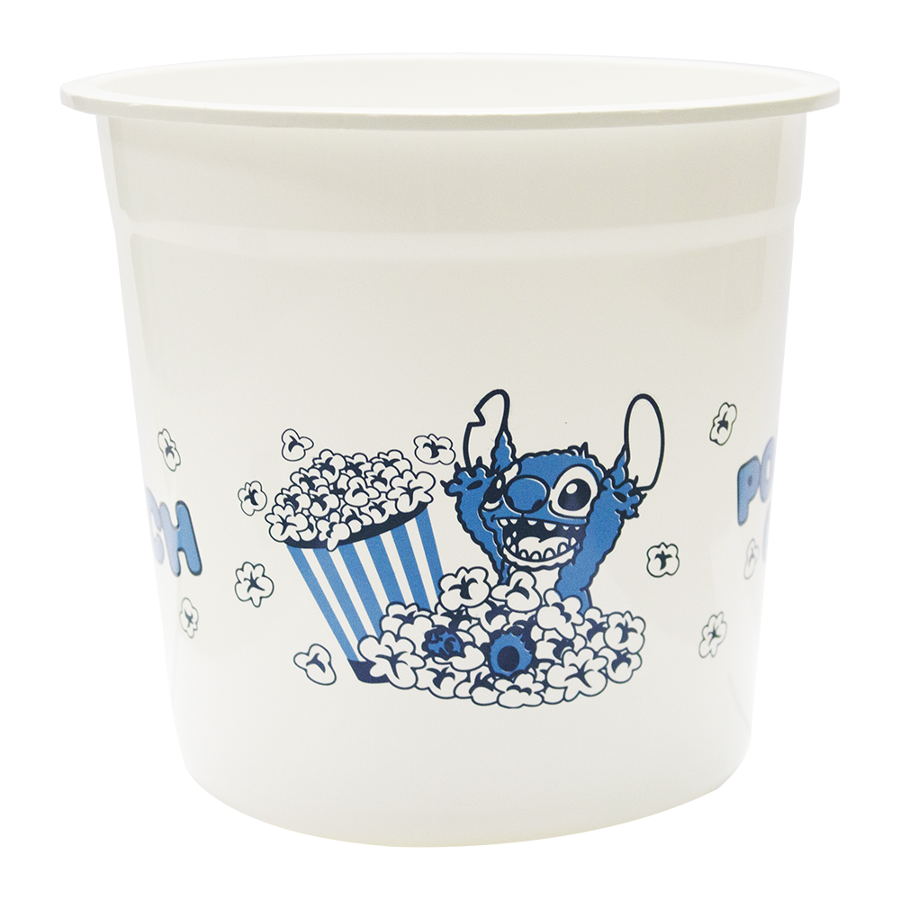 POTE BALDE DE PIPOCA DE PLASTICO STITCH 2500ML 16X17,5CM DE Ø