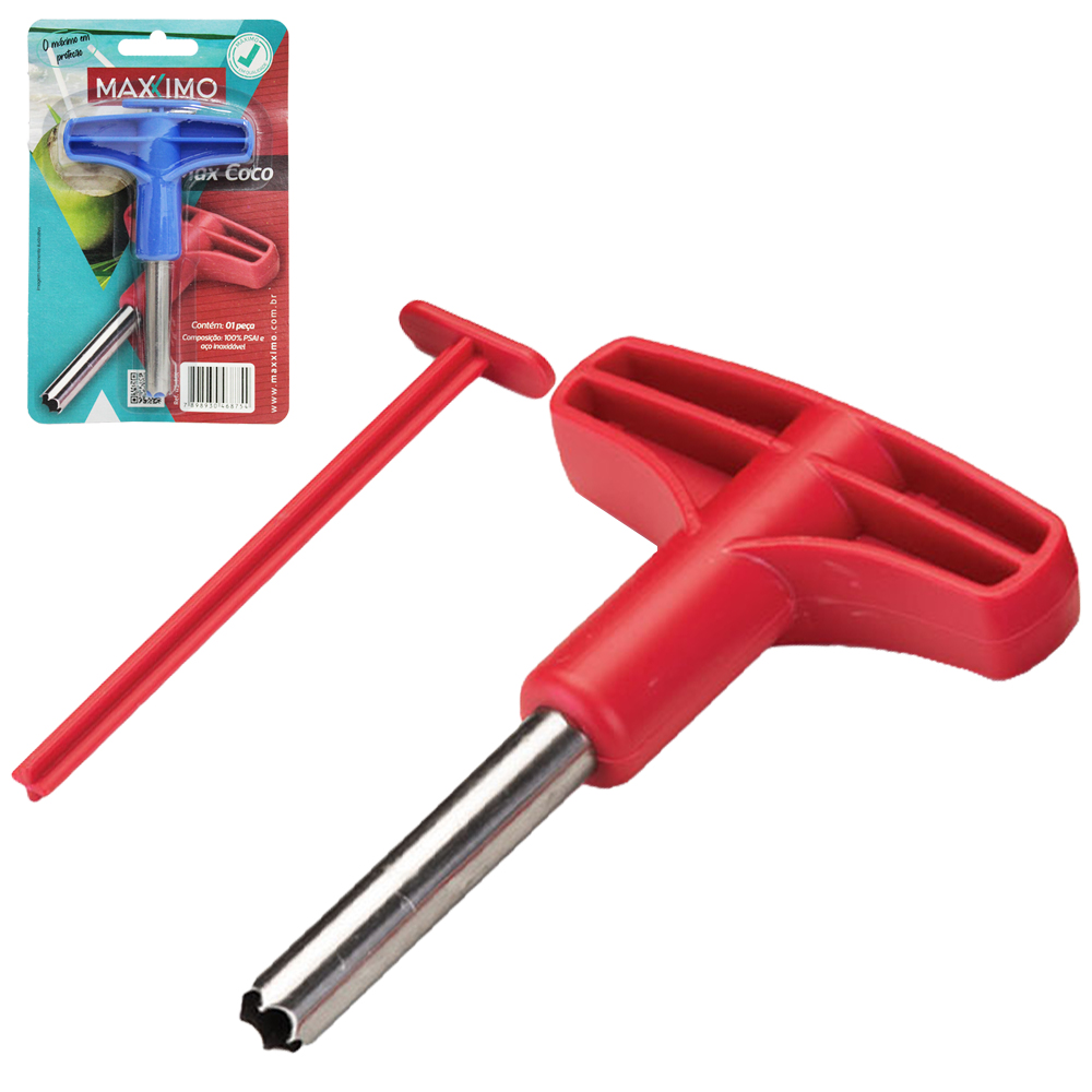 ABRIDOR / FURA DE INOX COCO CABO PLASTICO 14,5X9,5CM