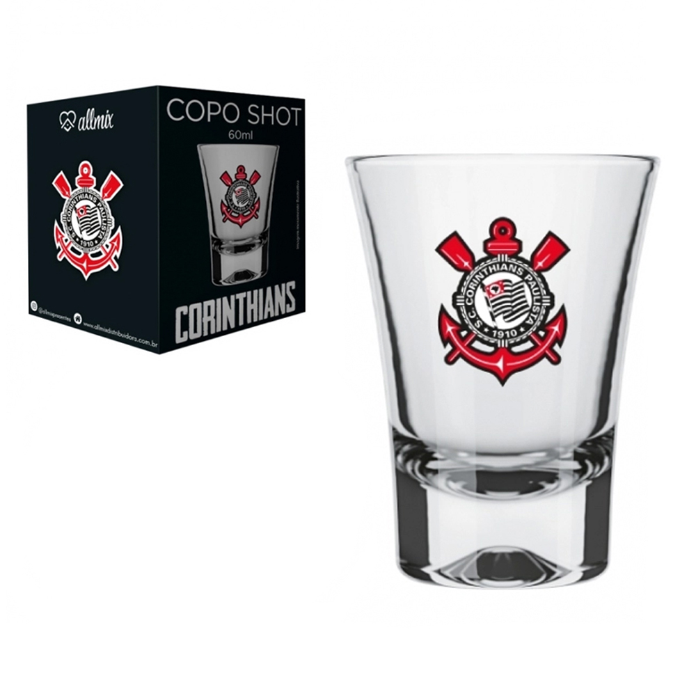 COPO DE VIDRO DOSE / SHOT CORINTHIANS 60ML