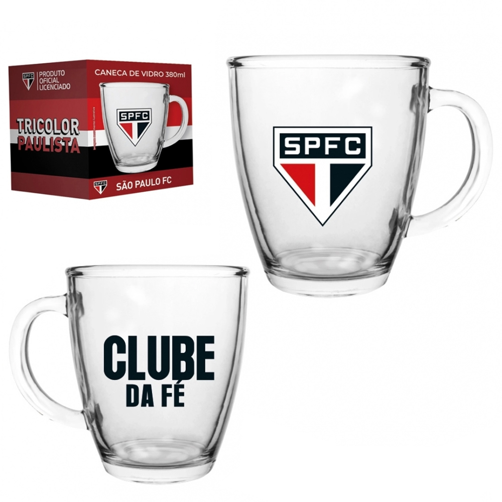 CANECA DE VIDRO CONICA SAO PAULO 380ML
