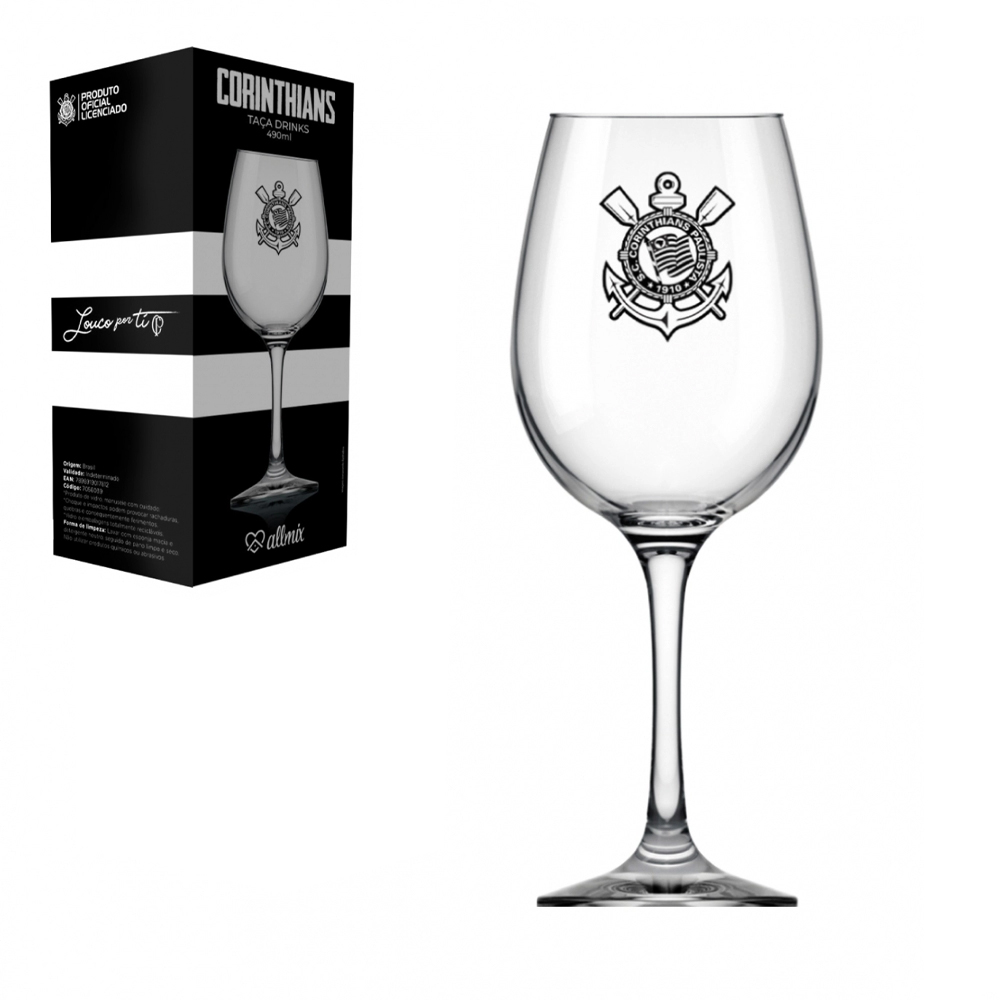 TACA DE VIDRO BARONE DRINKS CORINTHIANS 490ML