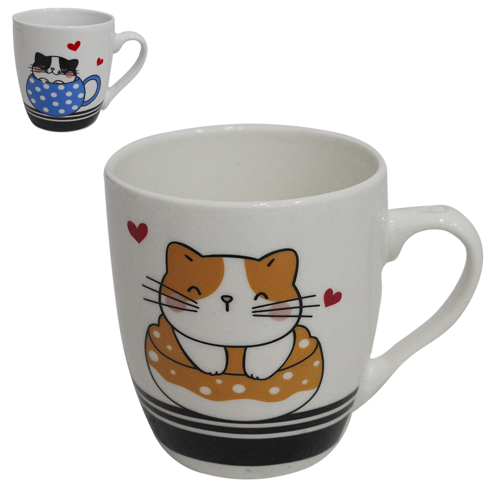 CANECA DE PORCELANA GATO 200ML