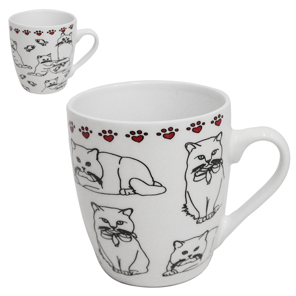 CANECA DE PORCELANA GATO 200ML