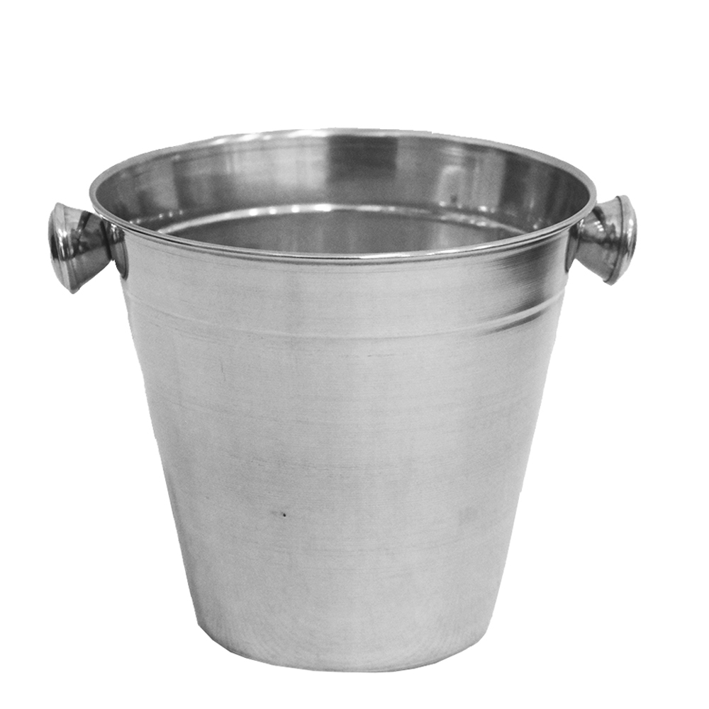 BALDE DE GELO DE INOX REDONDO COM ALCA 900ML 11,6X12,3CM DE Ø