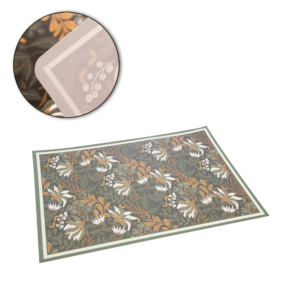 TOALHA LUGAR AMERICANO DE PAPEL RETANGULAR GREEN GARDEN COM 24 PECAS 40X30CM