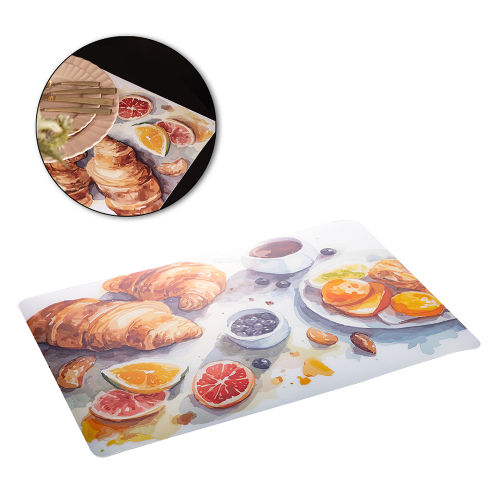TOALHA LUGAR AMERICANO DE PLASTICO RETANGULAR CROISSANT 43,5X28,5CM
