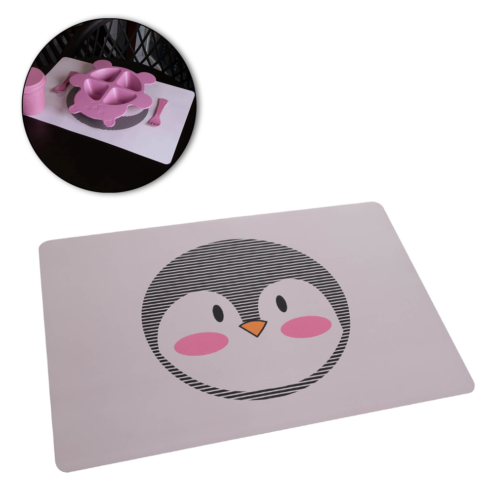 TOALHA LUGAR AMERICANO DE PLASTICO RETANGULAR PINGUIM 43,5X28,5CM