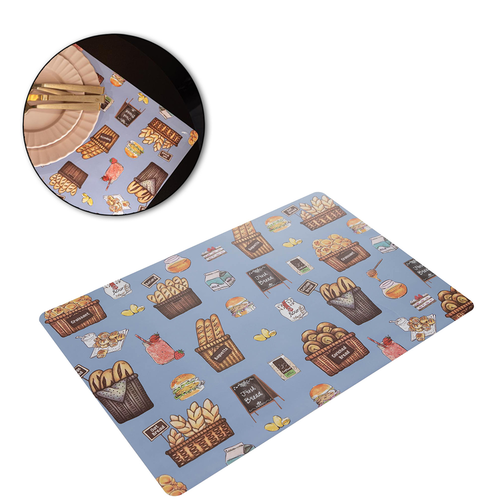 TOALHA LUGAR AMERICANO DE PLASTICO RETANGULAR FOODS 43,5X28,5CM