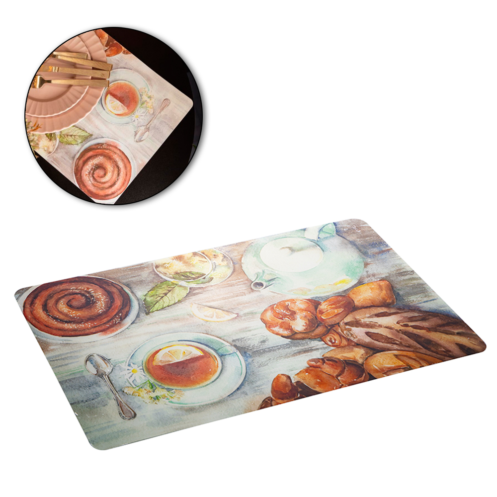 TOALHA LUGAR AMERICANO DE PLASTICO RETANGULAR CAFFE 43,5X28,5CM