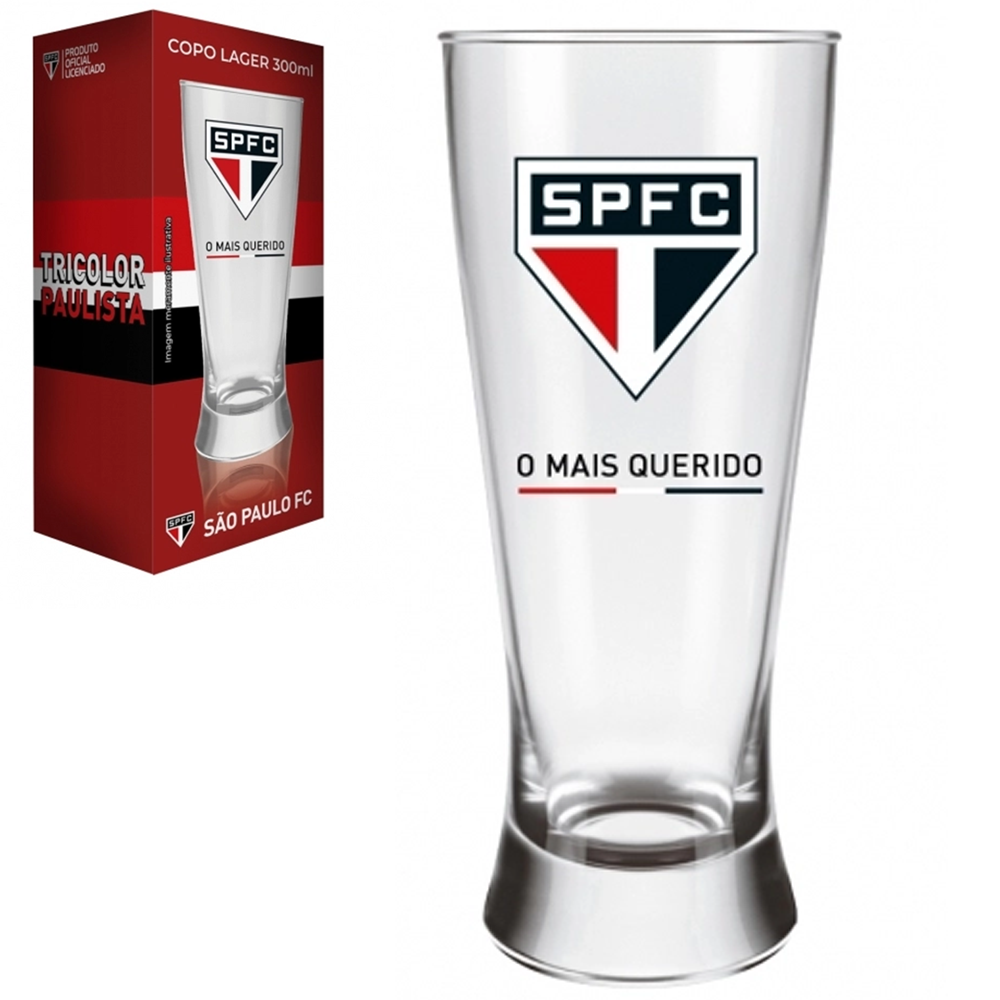 COPO LAGER DE VIDRO SAO PAULO 300ML