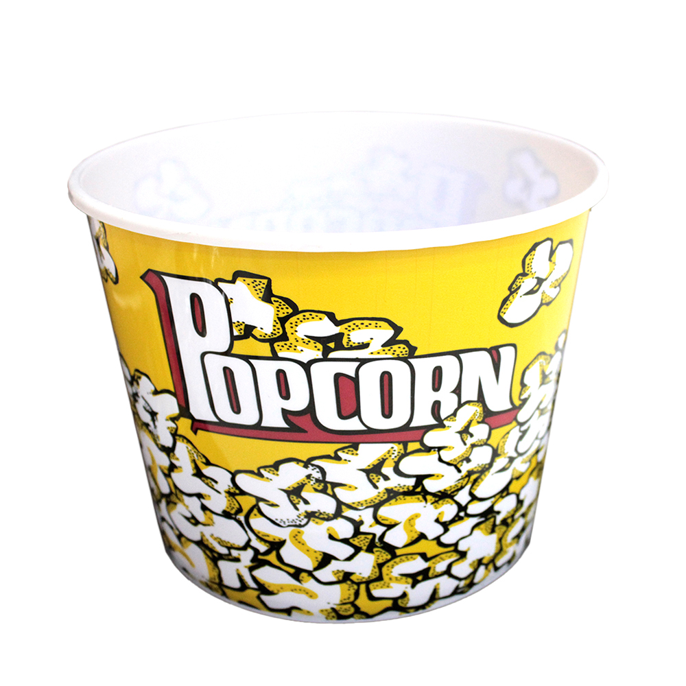 POTE BALDE DE PIPOCA DE PLASTICO POPCORN 14,5X19CM DE Ø