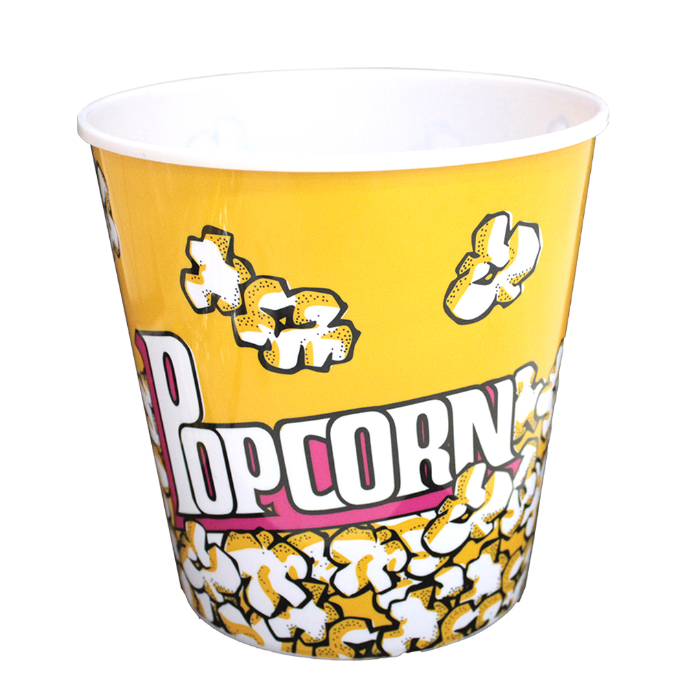 POTE BALDE DE PIPOCA DE PLASTICO POPCORN 17,5X17,5CM DE Ø