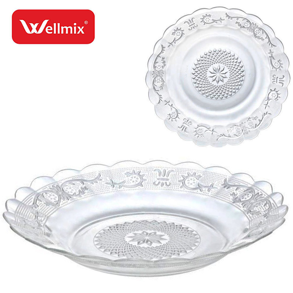 PRATO DE VIDRO FUNDO ALEXY TRANSPARENTE 22CM DE Ø