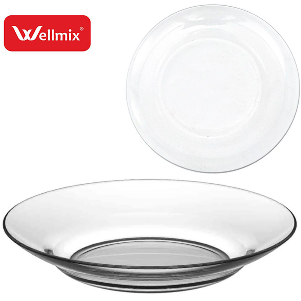 PRATO DE VIDRO FUNDO MILLY TRANSPARENTE 22CM DE Ø