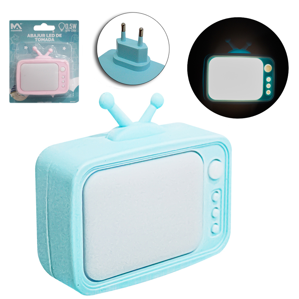 ABAJUR LUMINARIA DE TOMADA DE LED TV BIVOLT MAXMIDIA