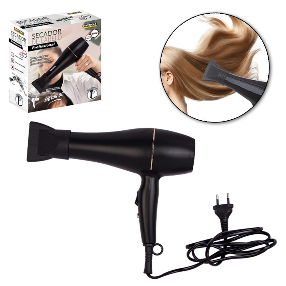 SECADOR DE CABELO PROFISSIONAL MOTOR DC 220V 1800W 