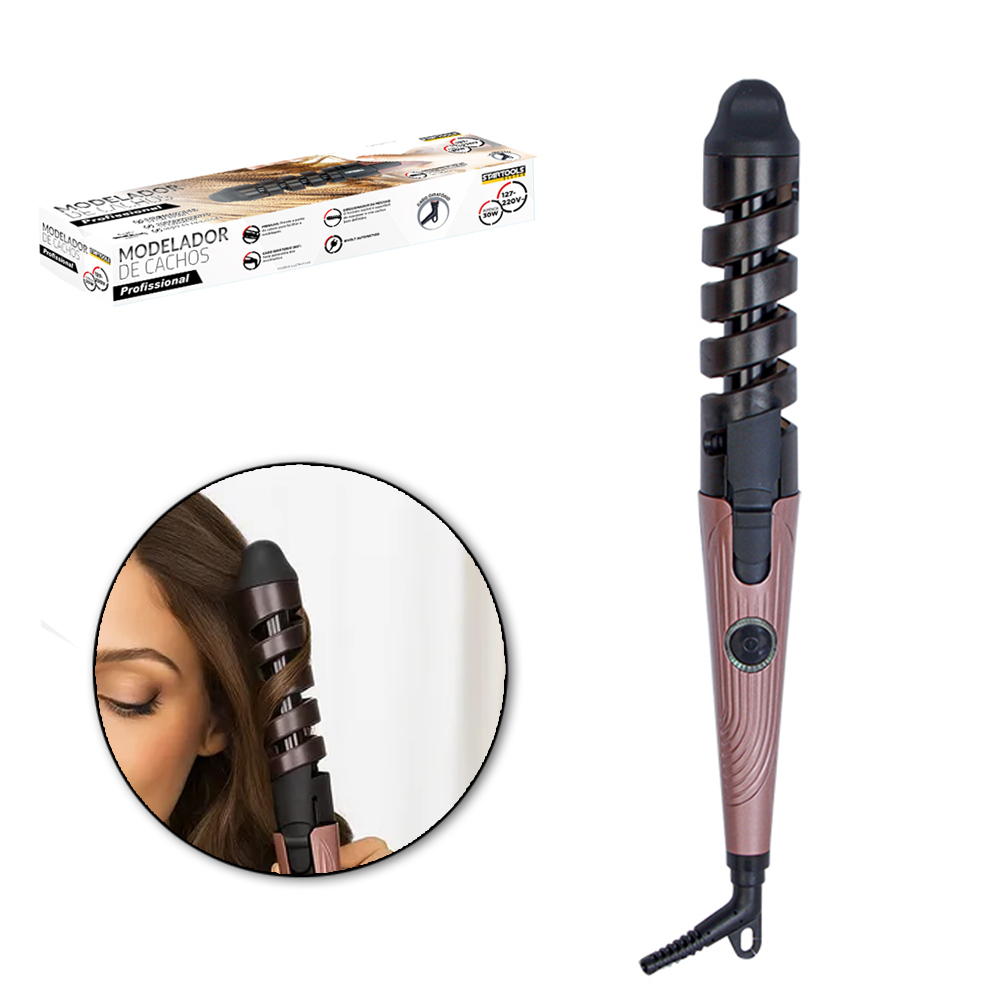 MODELADOR DE CACHOS PROFISSIONAL ESPIRAL BIVOLT 30W