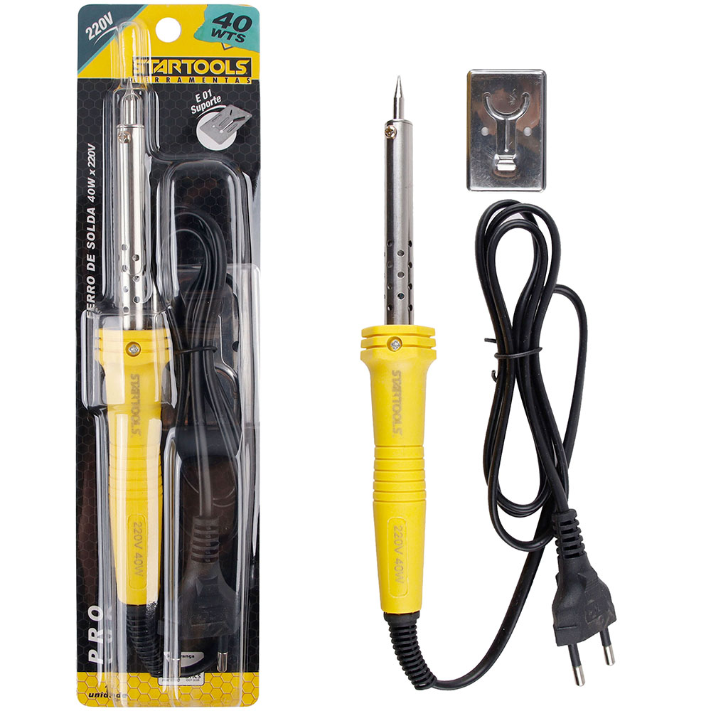 FERRO DE SOLDA COM SUPORTE 40W 220V PRO 