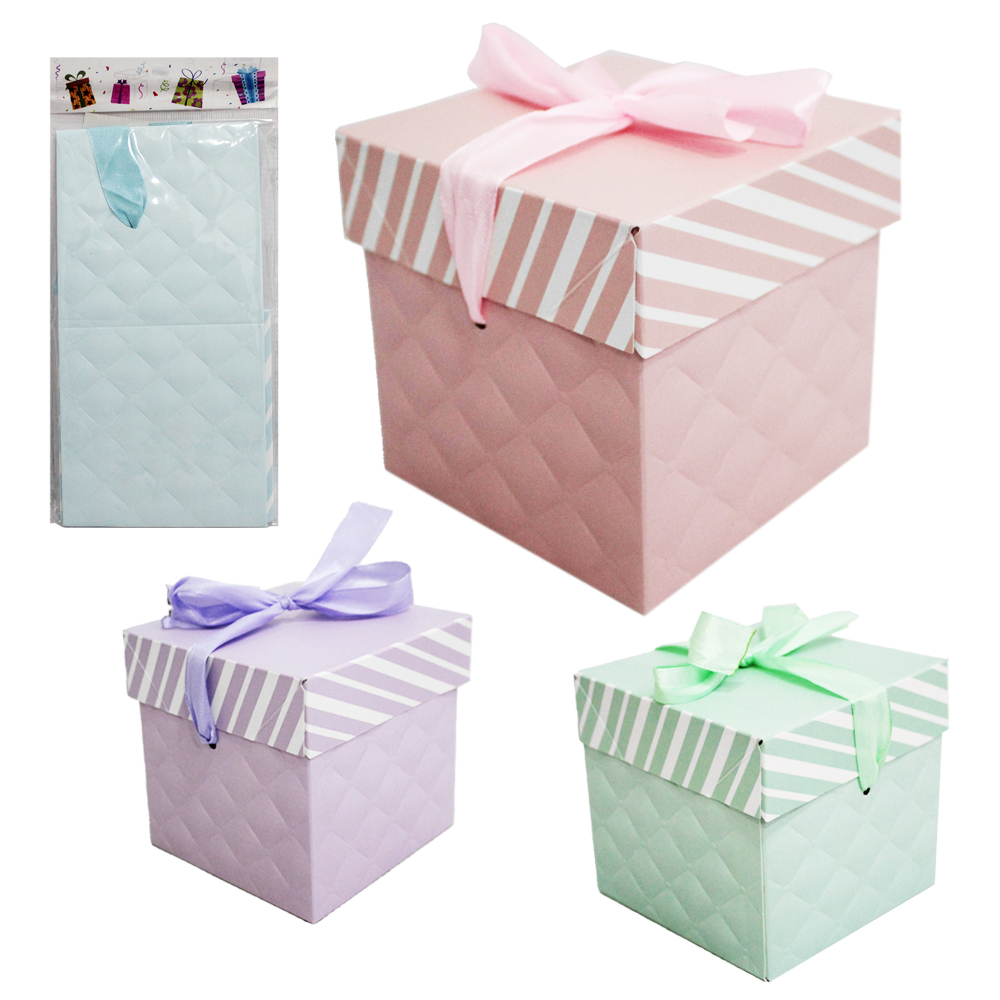 CAIXA CUBO DE PAPEL PARA PRESENTE LUXO 10CM