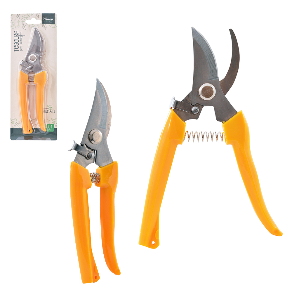 TESOURA DE PODA COM TRAVA DE SEGURANCA GARDEN 7'' 17,5CM