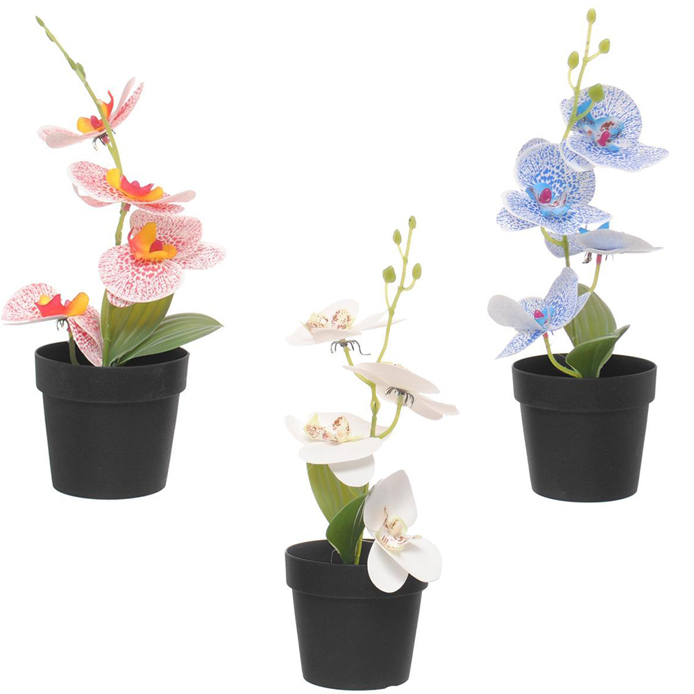 FLOR ARTIFICIAL COM VASO DE PLASTICO REDONDO 30X9CM DE Ø VCF