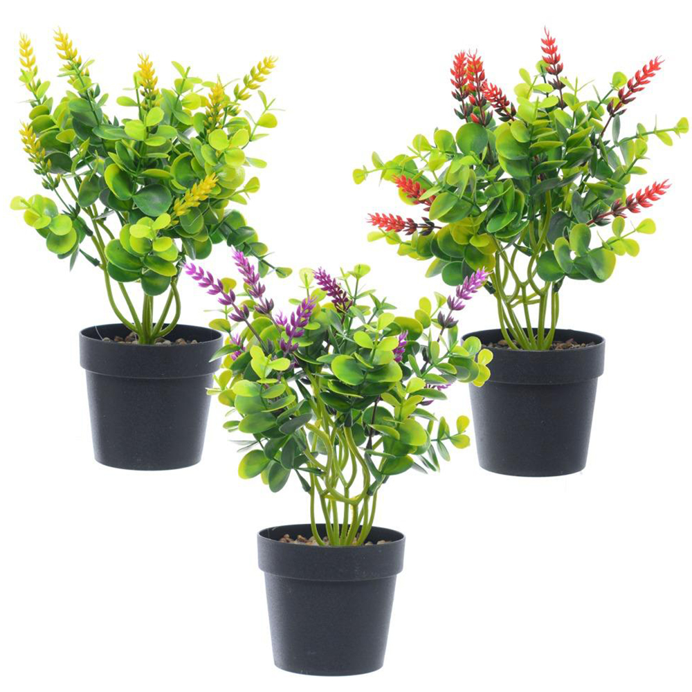 FLOR ARTIFICIAL COM VASO DE PLASTICO REDONDO 27X8,8CM DE Ø VCF