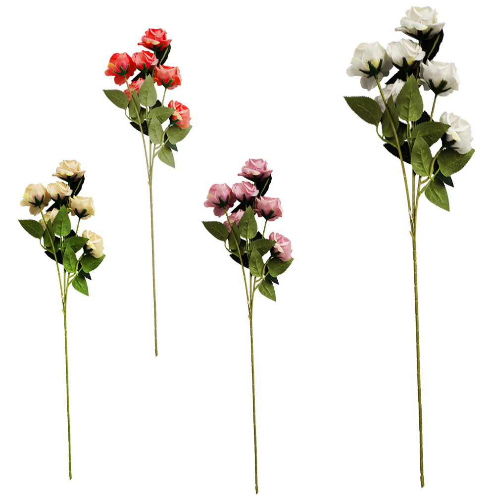FLOR ARTIFICIAL HASTE DE ROSA 60CM