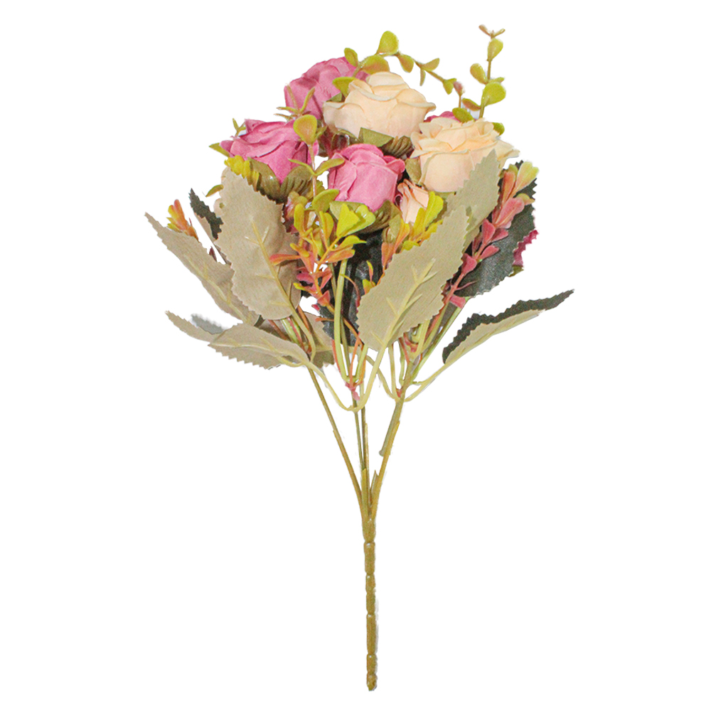 FLOR ARTIFICIAL BUQUE DE ROSA 31CM