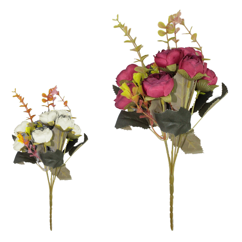 FLOR ARTIFICIAL BUQUE DE CAMELIA 29CM