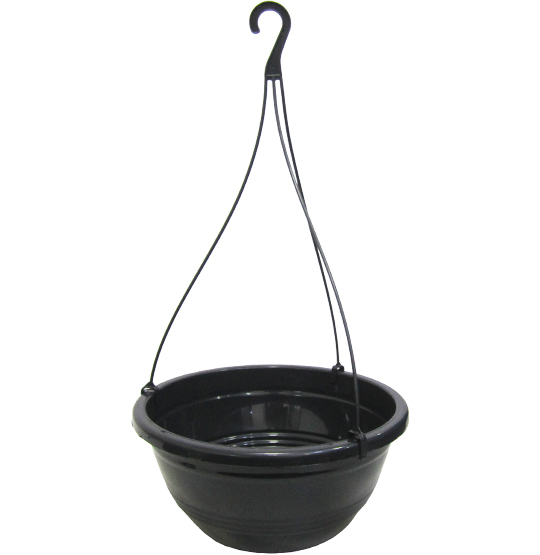 VASO REDONDO DE PENDURAR CUIA PRETO 6L 14X30CM DE Ø DE PLASTICO