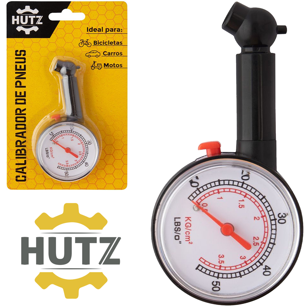 CALIBRADOR MEDIDOR DE PRESSAO PARA PNEUS / INFLAVEIS 10CM 