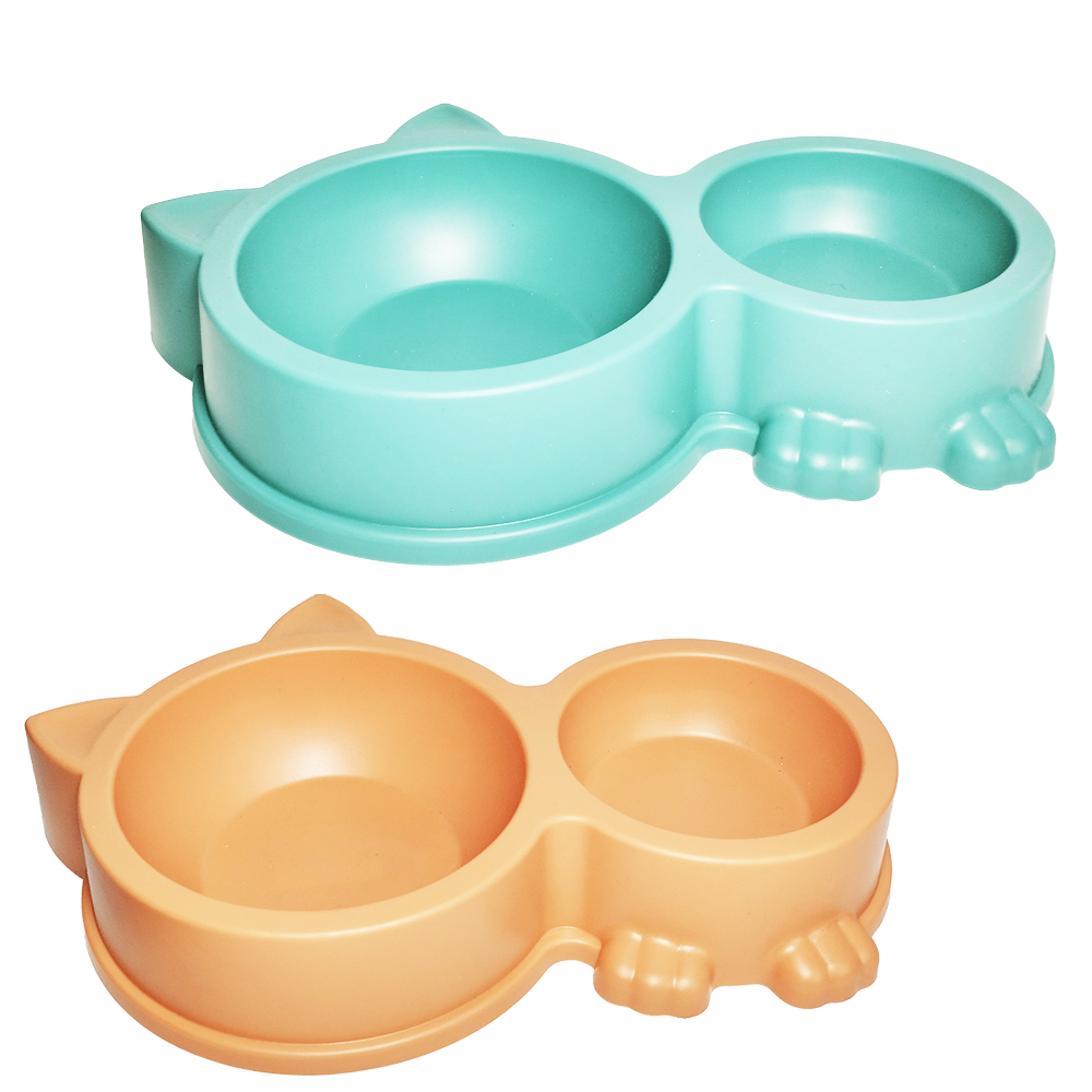 COMEDOURO/BEBEDOURO DE PLASTICO GATO 450/180ML 30X20X5CM