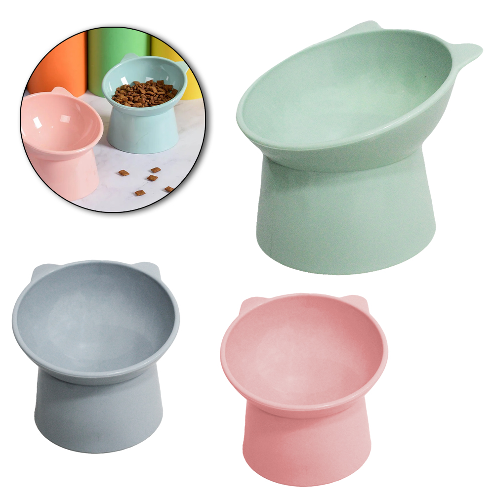 COMEDOURO / BEBEDOURO DE PLASTICO GATO 250ML 21X13,5CM DE Ø