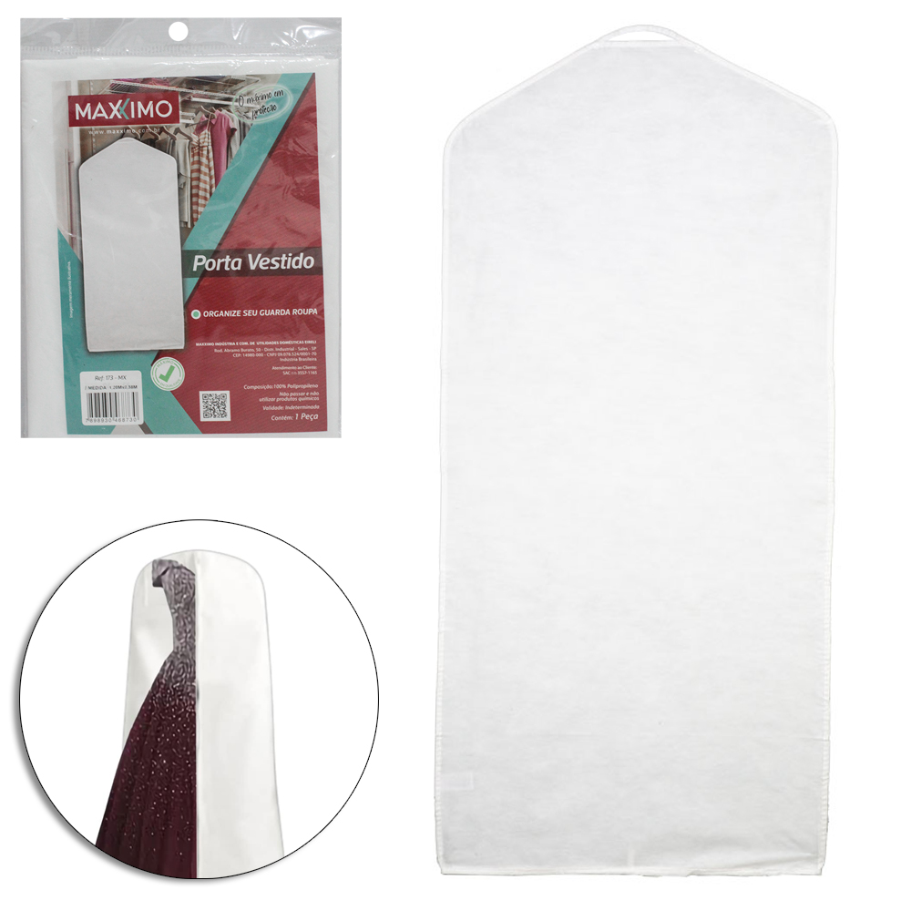 CAPA PROTETORA PORTA VESTIDO DE TNT 1.2MX58CM