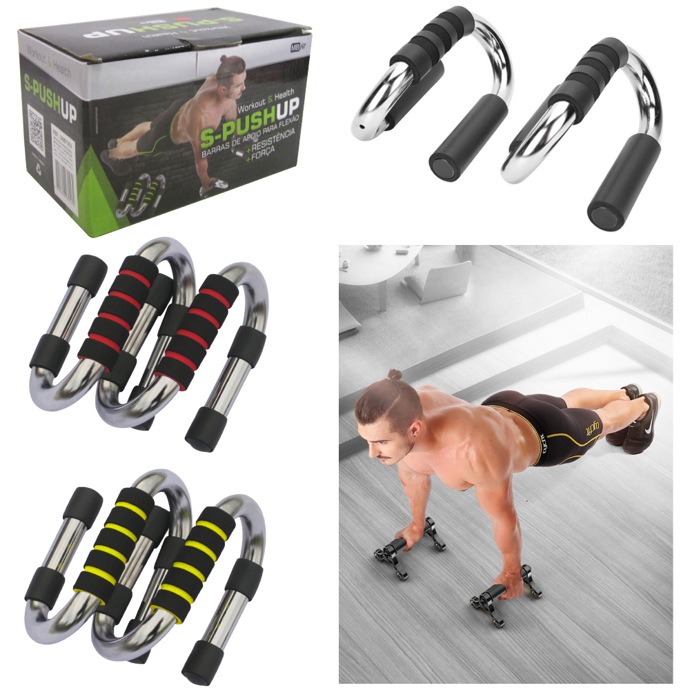 BARRA DE APOIO PARA EXERCICIOS OMBRO / TRICEPS / PEITO / ABDOMEN S-PUSHUP